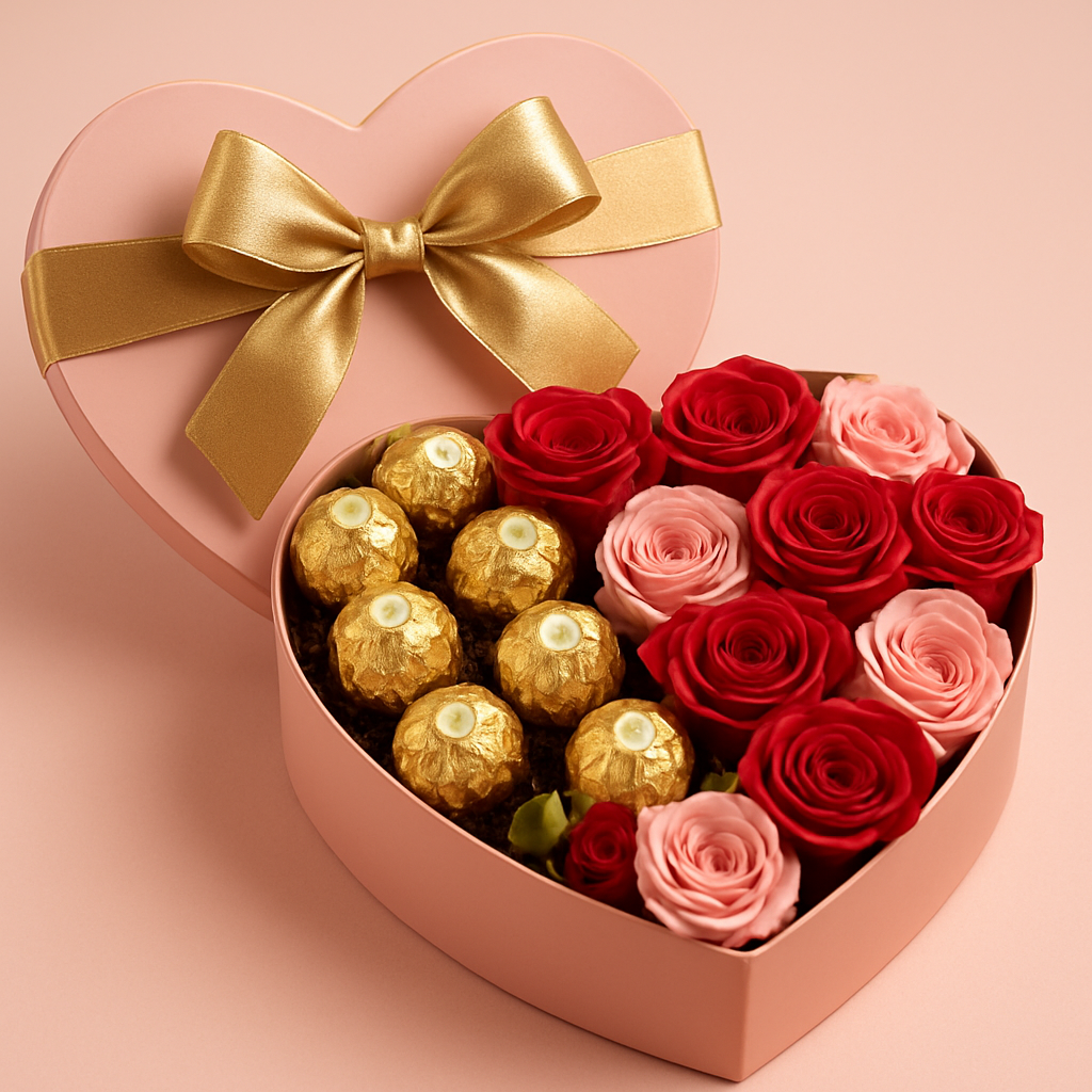Heart-Shaped Chocolate Hamper