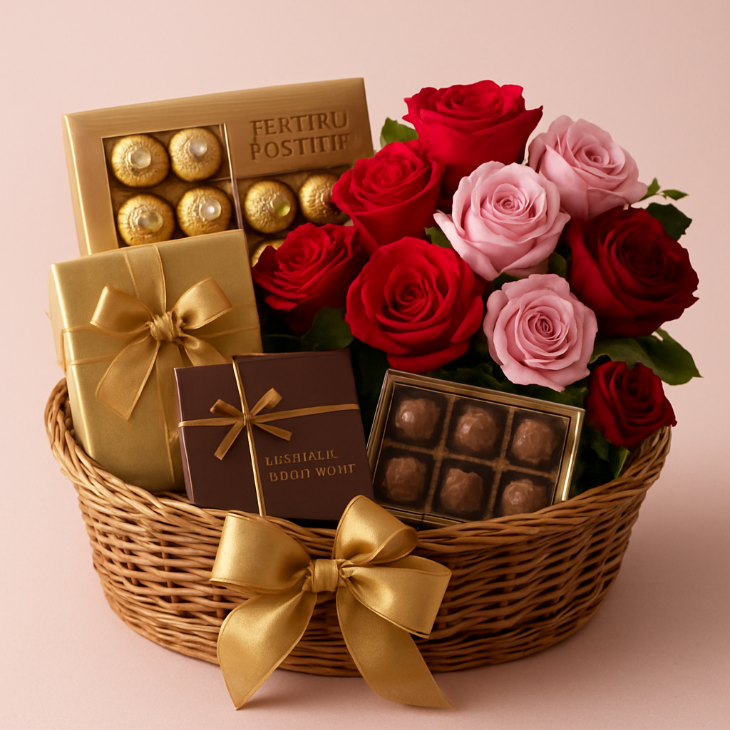 Luxury Rose & Chocolate Hamper view 2